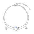 TOUPOP Sterling Silver Moonstone Women's Sea Turtle Adjustable Anklet Bracelet-0-0