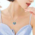 wholesale TOUPOP Evil Eye Necklace For Women - Sterling Silver Crystal Pendant With Heart - Fashion Jewelry Gifts -0-1