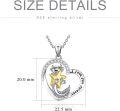 wholesale 925 Sterling Silver Axolotl Starfish Heart Pendant Necklace for Women Girls I Love You Forever  43cm Chain Length-0-4