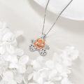 wholesale 925 Sterling Silver Pumpkin Carriage Pendant Necklace for Women Girls Halloween Gifts-0-2