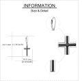 wholesale Sterling Silver Cross Leverback Dangle Drop Earrings for Women Men-0-27