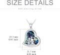 wholesale Sterling Silver Stone Cute Animal Pendant Necklace for Couples Sister Daughter Mother Birthday Gift-0-106