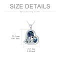 wholesale 925 Sterling Silver Mom Heart Shape Animal Pendant Necklaces for Women Girls Family Love Gift-0-106