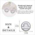 wholesale 925 Sterling Silver Libra White Opal Zodiac Constellation Stud Earrings 8mm-0-4