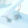 wholesale 925 Sterling Silver Tree of Life Drop Earrings with Turquoise and Cubic Zirconia for Women-0-2