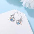 wholesale 925 Sterling Silver Turtle Wave Drop Dangle Earrings Sea Life Ocean Jewellery Gifts for Women Girls-0-1