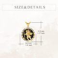 wholesale 925 Sterling Silver Plated Gold Saint Christopher Protect Us Religious Medal Necklace Jewelry 24 Chain -0-5