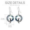wholesale TOUPOP Cat On The Moon Earrings Sterling Silze Cut Animal Cat Dangel Drop Earrings With Circle Crystal Christmas Valentines Birthday Mothers Day Jewelry Gifts For Women Cat Lovers -0-4