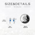 wholesale 925 Sterling Silver Sea Horse Stud Earrings with Blue Crystal Stone-0-2
