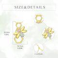 wholesale 925 Sterling Silver Plated Gold Honeycomb Bee Cubic Zirconia Pendant Necklace-0-4