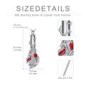 TOUPOP 925 Sterling Silver Crystal Cardinal Necklace Urn Ashes Memorial Jewelry-0-2