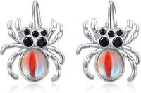 wholesale 925 Sterling Silver Animal Leverback Hoop Earrings Axolotl Cat Sloth Dog Fox Huggie Hypoallergenic Jewelry Gifts for Women Teens-Spider