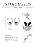 wholesale 925 Sterling Silver French Bulldog Hoop Earrings With Heart Charm-0-3
