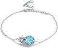 wholesale 925 Sterling Silver Glowing Blue Stone Pineapple Charm Bracelet for Women Mother's Day Gifts-0-0