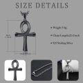 wholesale Black  Ankh Cross Pendant Necklace for Men & Women - Gothic Egyptian Symbol s-0-4