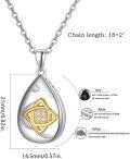 wholesale 925 Sterling Silver Tear Drop Cremation Jewelry Pendant with Funnel Set for Ashes Keepsake Memorial Gift-0-2