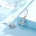 wholesale 925 Sterling Silver Moonstone Anchor Drop Dangle Leverback Earrings-0-2