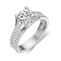 wholesale 925 Sterling Silver Sapphire And Diamond Ring-6 style1