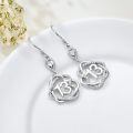 TOUPOP Sterling Silver Crystal 13th Heart Drop Dangle Earrings-0-4