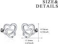 wholesale 925 Sterling Silver Heart Knot Earrings Wholesale With Crystal Accents-0-4