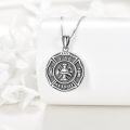 wholesale 925 Sterling Silver Saint Florian Firefighter Medal Pendant Necklace for Men & Women-0-2