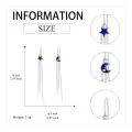 wholesale 925 Sterling Silver Moon Star Threader Earrings Wholesale w/ Tassel Chain for Women & Teens - Hypoallergenic-0-2