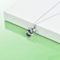 wholesale 925 Sterling Silver Cute Red Panda Raccoon Cow Pendant Necklace for Women-0-2