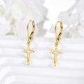 wholesale 14K Gold Star Drop Dangle Leverback Earrings with Diamonds for Women Christian s-0-1