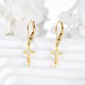 wholesale 14K Gold Star Drop Dangle Leverback Earrings with Diamonds for Women Christian s-0-1