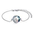 wholesale 925 Sterling Silver Crescent Moon Pendant Charm Bracelet-0-0