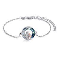wholesale 925 Sterling Silver Crescent Moon Pendant Charm Bracelet-Women with Dog Bracelet