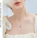 wholesale 925 Sterling Silver Heart Love Cats Forever Pendant Necklace for Women-0-5