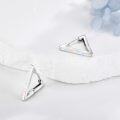 wholesale Sterling Silver Abalone Opal Triangle Huggie Hoop Earrings for Women-0-7
