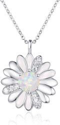 wholesale 925 Sterling Silver Opal Daisy Pendant Necklace for Women Spring Flower -0-0