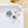 wholesale 925 Sterling Silver Heart Hummingbird Abalone Shell Cremation Jewelry Urn Pendant Necklace for Ashes Memory Keepsake Gift-0-3