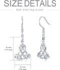 wholesale TOUPOP Celtic Earrings 925 Sterling Silver Celtic Knot Dangle Drop Earrings Irish Vintage Celtic Jewelry Gifts For Women Birthday Anniversary -0-3