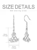 TOUPOP 925 Sterling Silver Celtic Knot Dangle Drop Earrings Irish Jewelry Gifts-0-3