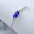 TOUPOP 925 Sterling Silver Gemstone Bracelet Bangle for Women-0-4