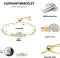 wholesale 925 Sterling Silver Elephant Family Bracelet for Women - Mother's Day  for Mom-0-2