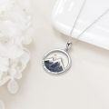 wholesale 925 Sterling Silver Abalone Shell Mountain Pendant Necklace with Inspirational Quote Your Faith Can Move Mountains-0-3