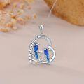 wholesale 925 Sterling Silver I Love You Forever Birds Pendant Necklace for Women Girls Mothers Day Gift-0-4
