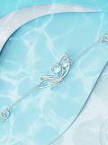 wholesale 925 Sterling Silver Moonstone Butterfly Adjustable Bracelet Gift for Women and Girls-0-3