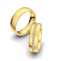 TOUPOP 925 Sterling Silver/10k/14k/18k Gold Moissanite Couple Wedding Ring Set-0-2