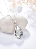 wholesale 925 Sterling Silver Teardrop Starfish Cremation Jewelry Pendant with Funnel Set for Ash Keepsake Memorial Gift-0-1