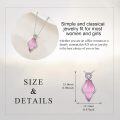 wholesale 925 Sterling Silver with Pink Opal Pendant Necklace for Women-0-2