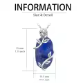 TOUPOP Sterling Silver Rose Flower Gemstone Pendant Necklace-0-5