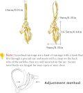 wholesale 925 Sterling Silver Gold Plated Dangle Horse Head Drop Earrings for Women-0-4
