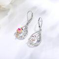 wholesale 925 Sterling Silver Flamingo Teardrop Dangle Earrings for Women Girls Gifts-0-2
