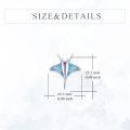 wholesale 925 Sterling Silver & Colorful Stone Stingray Pendant Necklace for Women, Cute Manta Ray Jewelry Gift-0-4