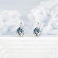 wholesale 925 Sterling Silver Abalone Shell Thistle Drop Earrings with Leverbacks for Women s-0-2
